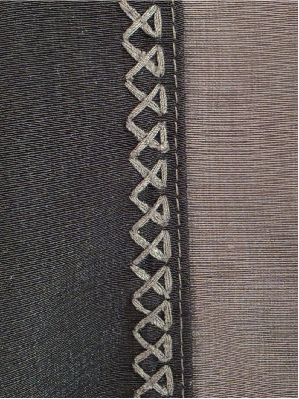 Café Luna Black Gray Geometric Embroidered Short Sleeve Button-Up Shirt Men's L - Picture 4 of 5